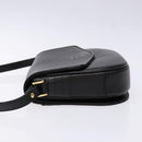 Burberrys Shoulder Bag Leather Gold Black Auth BA5110-5