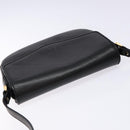 Burberrys Shoulder Bag Leather Gold Black Auth BA5110-6