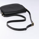 Burberrys Shoulder Bag Leather Gold Black Auth BA5110-7