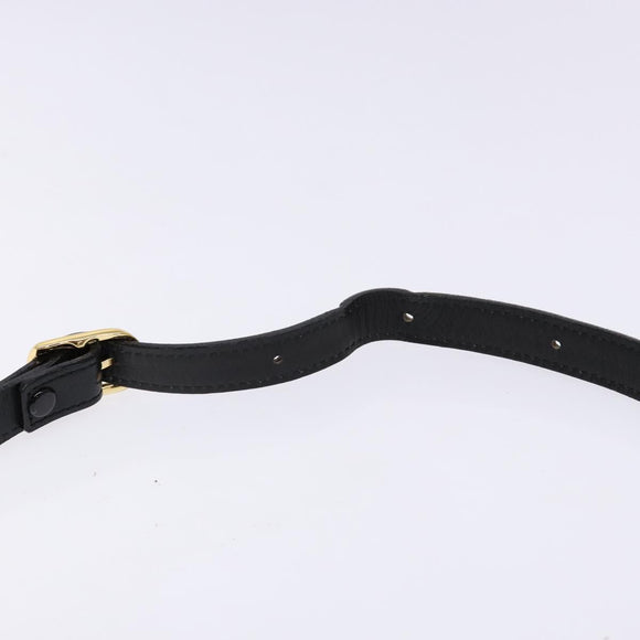Burberry Umhängetasche Leder Gold Schwarz Auth BA5110