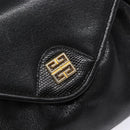 GIVENCHY Shoulder Bag Leather Gold Black Auth BA5111-18