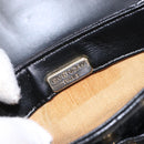 GIVENCHY Shoulder Bag Leather Gold Black Auth BA5111-10