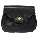 GIVENCHY Shoulder Bag Leather Gold Black Auth BA5111-13