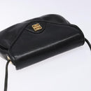 GIVENCHY Shoulder Bag Leather Gold Black Auth BA5111-6