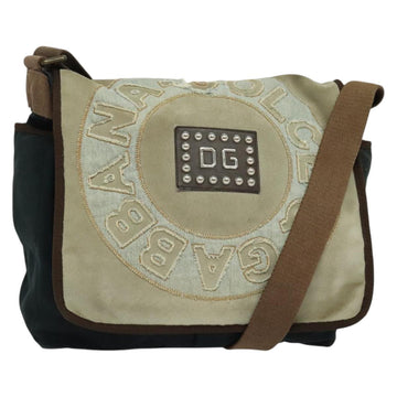 DOLCE&GABBANA Shoulder Bag Canvas Navy Auth BA5112