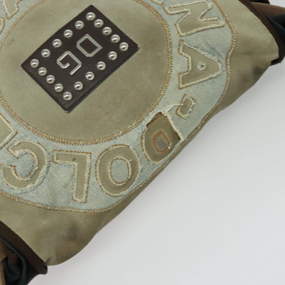 DOLCE&GABBANA Shoulder Bag Canvas Navy Auth BA5112