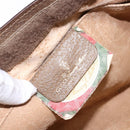 GUCCI GG Supreme Web Sherry Line Clutch Bag PVC Beige Gold 89 01 033 Auth BA5113-13