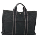 HERMES Fourre Tout MM Hand Bag Canvas Black Auth BA5114-1