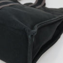 HERMES Fourre Tout MM Hand Bag Canvas Black Auth BA5114-10