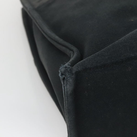 HERMES Fourre Tout MM Hand Bag Canvas Black Auth BA5114