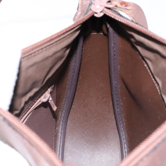 Burberrys Nova Check Shoulder Bag Canvas Beige Auth BA5115