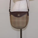 Burberrys Nova Check Shoulder Bag Canvas Beige Auth BA5115-20