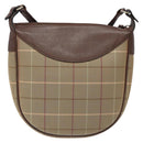 Burberrys Nova Check Shoulder Bag Canvas Beige Auth BA5115-3