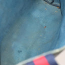 GUCCI GG Supreme Sherry Line Tote Bag PVC 2Set Beige Navy Auth BA5125-10