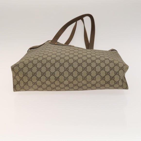 GUCCI GG Supreme Sherry Line Tote Bag PVC 2Set Beige Navy Auth BA5125