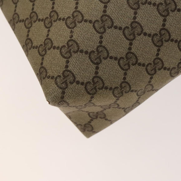 GUCCI GG Supreme Sherry Line Tote Bag PVC 2Set Beige Navy Auth BA5125