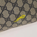 GUCCI GG Supreme Sherry Line Tote Bag PVC 2Set Beige Navy Auth BA5125-4