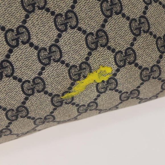 GUCCI GG Supreme Sherry Line Tote Bag PVC 2Set Beige Navy Auth BA5125