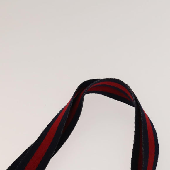 GUCCI GG Supreme Sherry Line Tote Bag PVC 2Set Beige Navy Auth BA5125