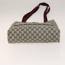 GUCCI GG Supreme Sherry Line Tote Bag PVC 2Set Beige Navy Auth BA5125-8
