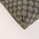 GUCCI GG Supreme Sherry Line Tote Bag PVC 2Set Beige Navy Auth BA5125-9