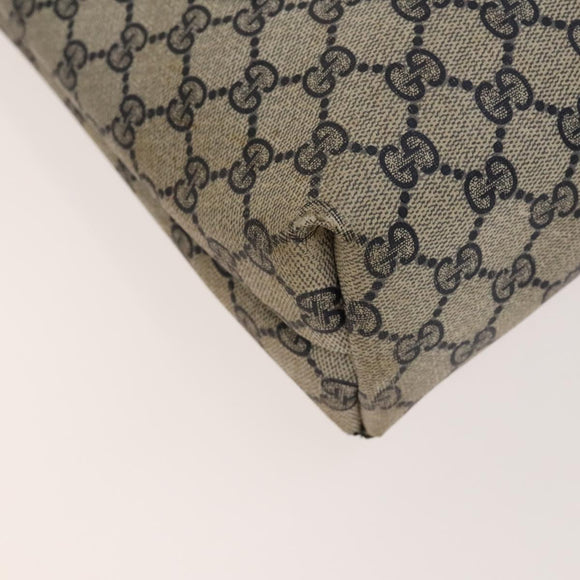 GUCCI GG Supreme Sherry Line Tote Bag PVC 2Set Beige Navy Auth BA5125