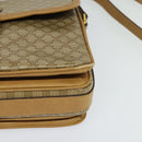 CELINE Macadam Canvas Shoulder Bag PVC Brown Gold Auth BA513-14