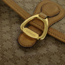 CELINE Macadam Canvas Shoulder Bag PVC Brown Gold Auth BA513-17