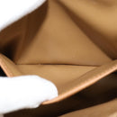 CELINE Macadam Canvas Shoulder Bag PVC Brown Gold Auth BA513-22