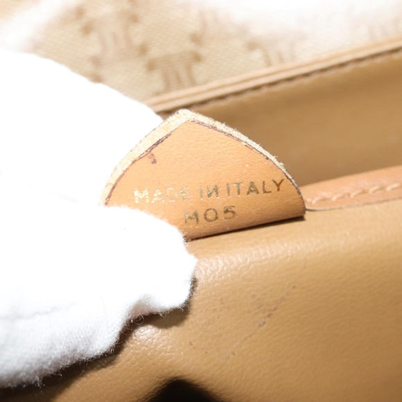 CELINE Macadam Canvas Shoulder Bag PVC Brown Gold Auth BA513