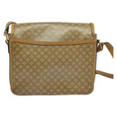 CELINE Macadam Canvas Shoulder Bag PVC Brown Gold Auth BA513-2