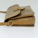 CELINE Macadam Canvas Shoulder Bag PVC Brown Gold Auth BA513-3