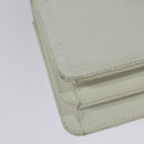 FENDI Shoulder Bag Leather White Silver Auth BA5134-12