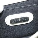 FENDI Shoulder Bag Leather White Silver Auth BA5134-16