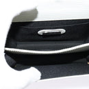 FENDI Shoulder Bag Leather White Silver Auth BA5134-17