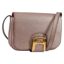 FENDI Chameleon Shoulder Bag Leather Pink Gold Auth BA5136-1