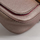 FENDI Chameleon Shoulder Bag Leather Pink Gold Auth BA5136-13