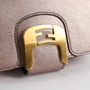 FENDI Chameleon Shoulder Bag Leather Pink Gold Auth BA5136-18