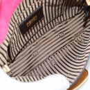 FENDI Chameleon Shoulder Bag Leather Pink Gold Auth BA5136-22