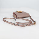 FENDI Chameleon Shoulder Bag Leather Pink Gold Auth BA5136-7