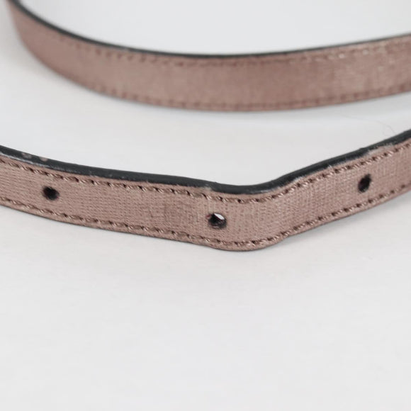 FENDI Chameleon Shoulder Bag Leather Pink Gold Auth BA5136