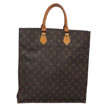 LOUIS VUITTON Monogram Sac Plat Hand Bag M51140 LV Auth BA5143