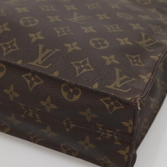 LOUIS VUITTON Monogram Sac Plat Hand Bag M51140 LV Auth BA5143
