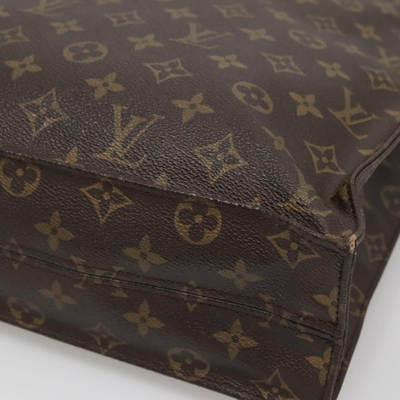 LOUIS VUITTON Monogram Sac Plat Hand Bag M51140 LV Auth BA5143