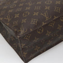 LOUIS VUITTON Monogram Sac Plat Hand Bag M51140 LV Auth BA5143-13
