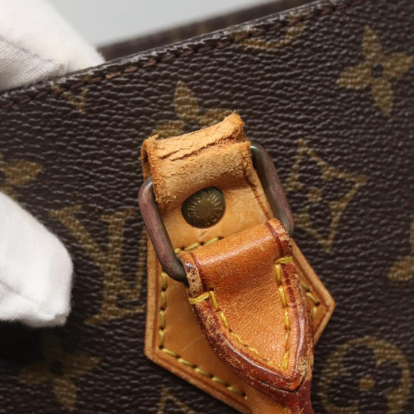 LOUIS VUITTON Monogram Sac Plat Hand Bag M51140 LV Auth BA5143