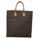 LOUIS VUITTON Monogram Sac Plat Hand Bag M51140 LV Auth BA5143-2