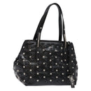 Jimmy Choo Studs Tote Bag Patent leather Black Silver Auth BA5147-1