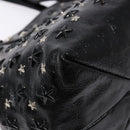 Jimmy Choo Studs Tote Bag Patent leather Black Silver Auth BA5147-11