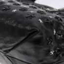 Jimmy Choo Studs Tote Bag Patent leather Black Silver Auth BA5147-12